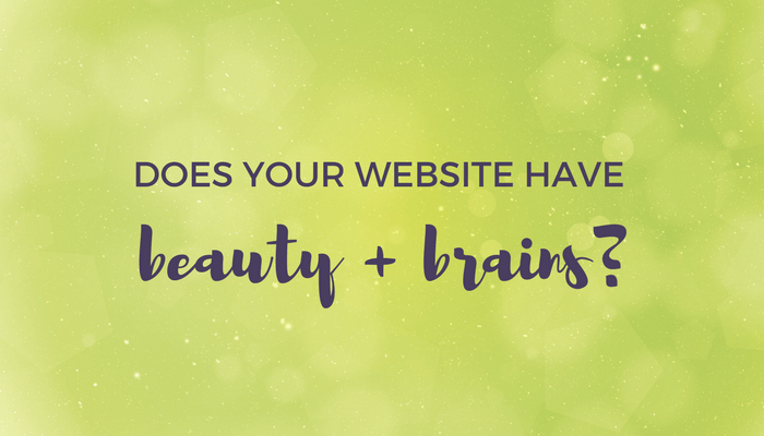 does your website have beauty and brains header